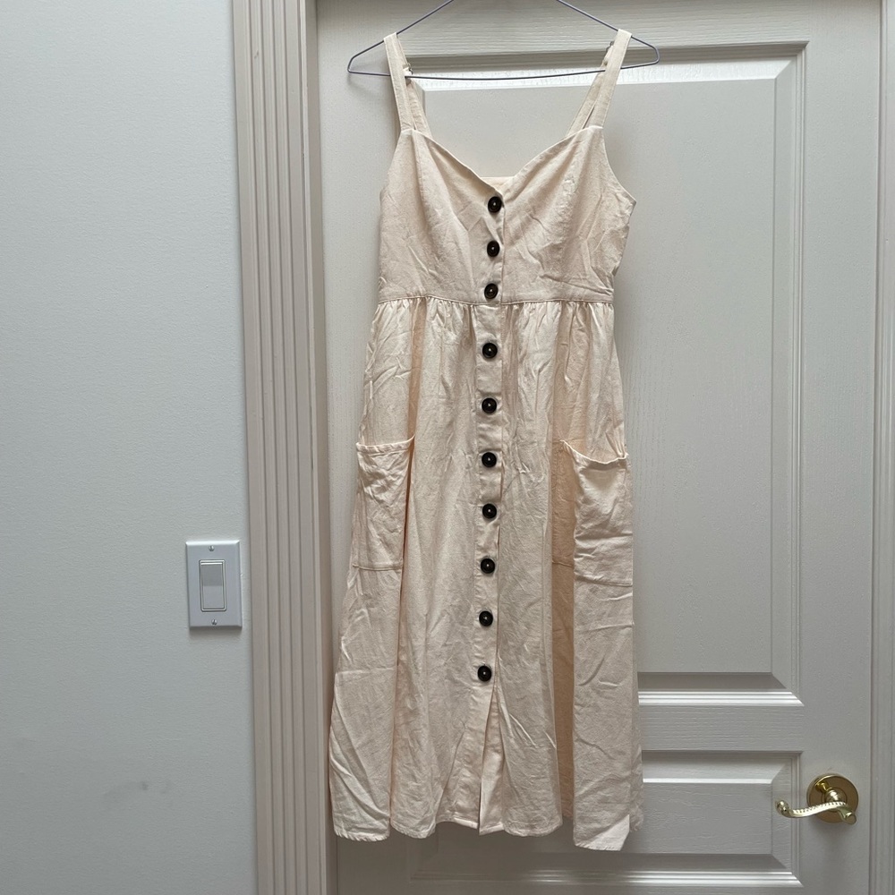 Twik Boho Dress in Beige